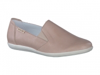 Chaussure mephisto velcro modele korie cuir taupe clair